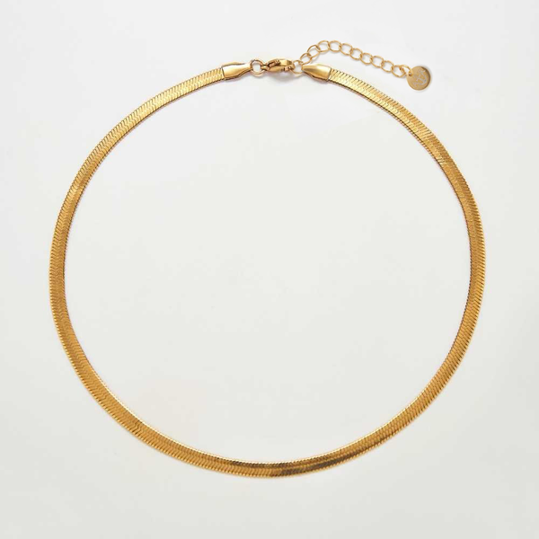 Dainty Gold Herringbone Layered Necklaces Set 18K Gold Filled Snake Chain -  Walmart.ca